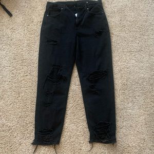 American Eagle Black Mom Jeans